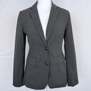 Banana Republic Charcoal Slim Fit Lined Blazer XS